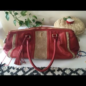 LAMB by Gwen stefani red leather large handbag